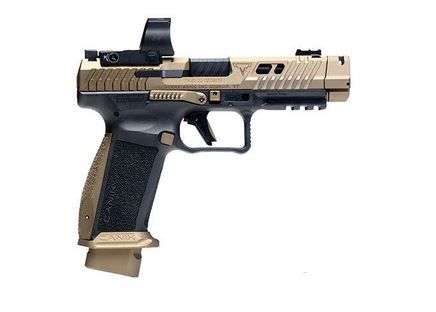 Canik TTI Combat 9MM Bronze Slide Fluted-Ported Barrel 18+1 2 Mags McCanik M03 Optics